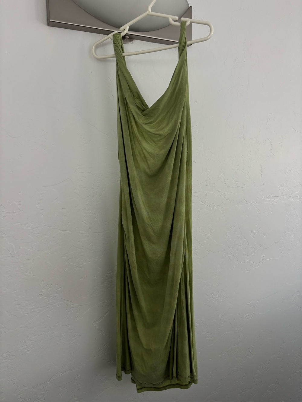 Acne Olive Green Draped Mini Dress